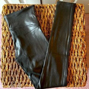 SPANX Faux Leather Leggings, Black, M